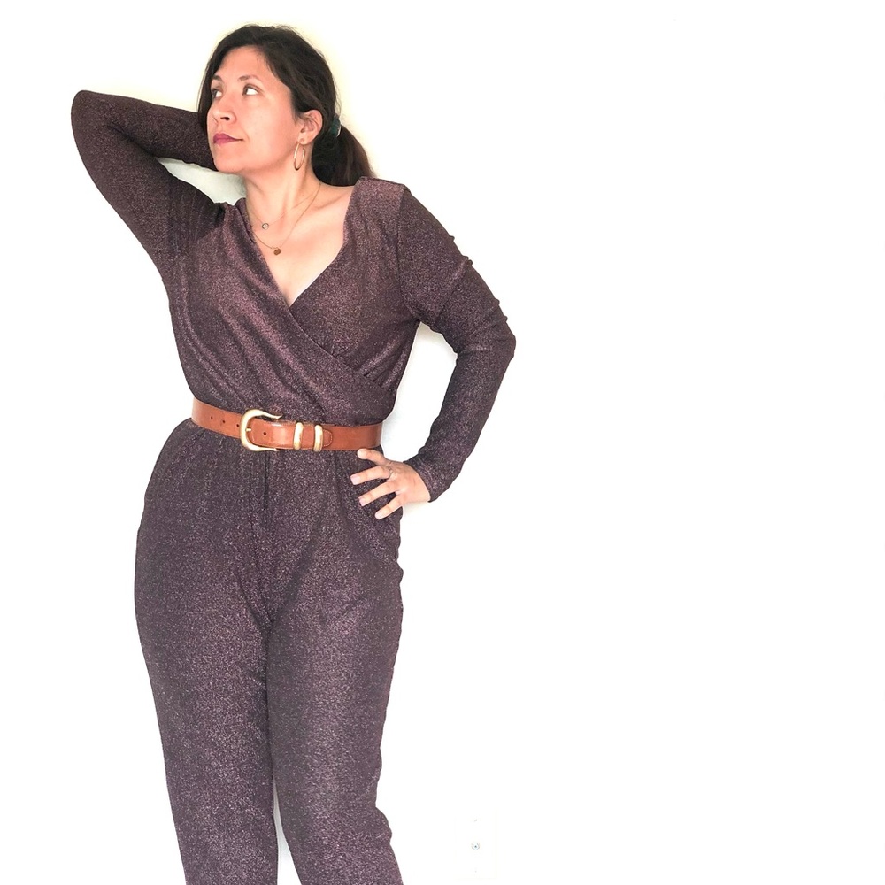 ModCloth Shine Away Sparkle Jumpsuit, NWT, L